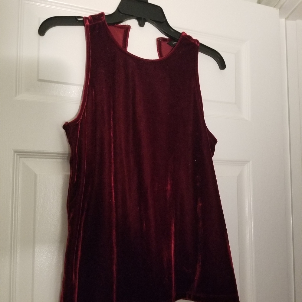 J crew Red velvet blouse top